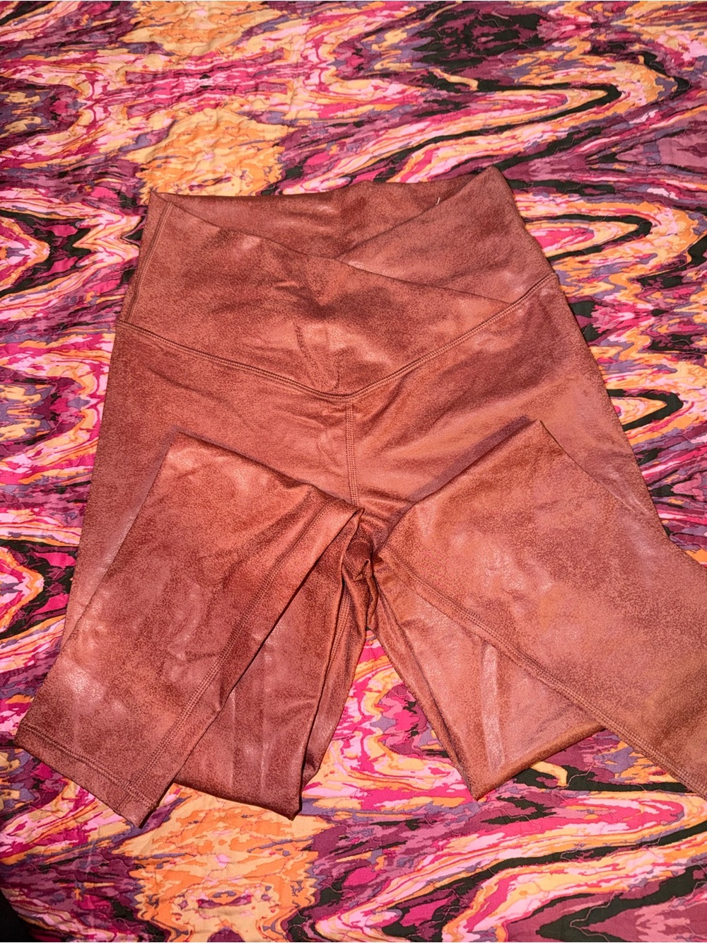 aerie Faux-Suede High-Rise Leggings - Brown